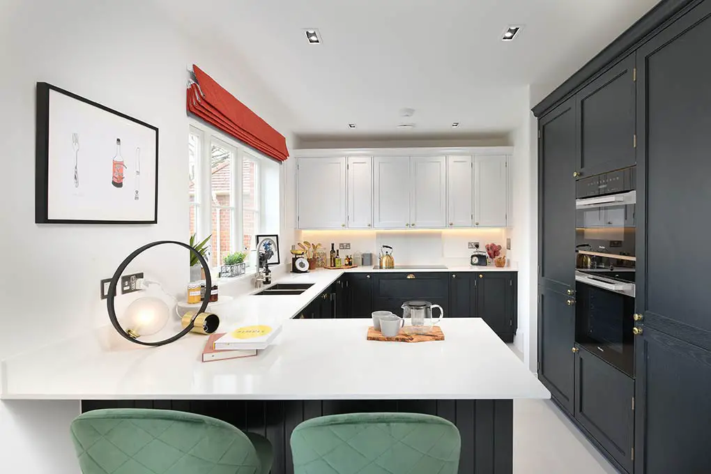 The kitchen area of the five bedroom showhome at The King George Collection. Call Berkeley on 020 3930 4912 for more information | Property London