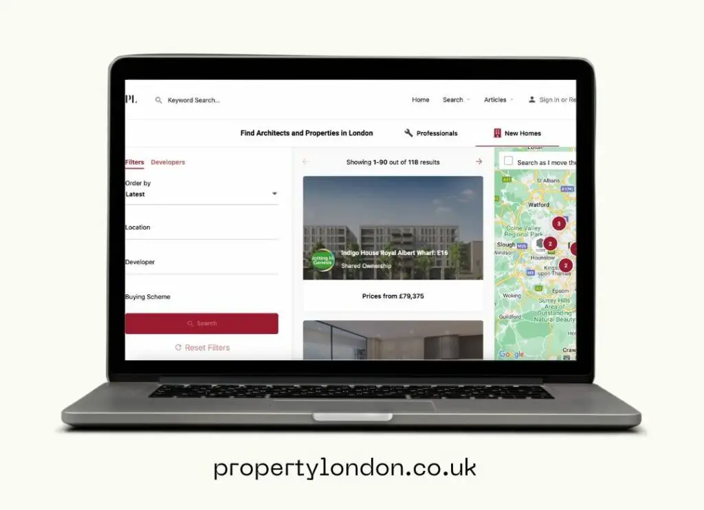 Minimalist Website Launch Computer Mockup Instagram Post 1 - Property London