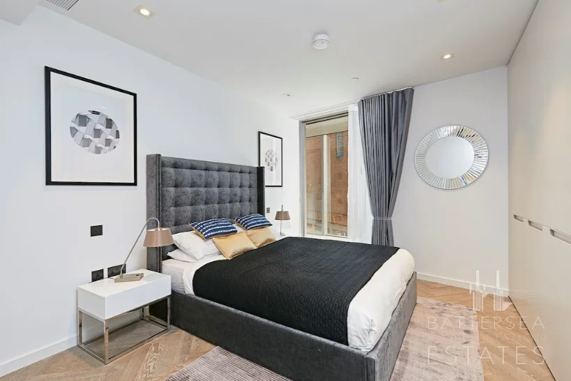 bedroom at battersea power station apartments for sale