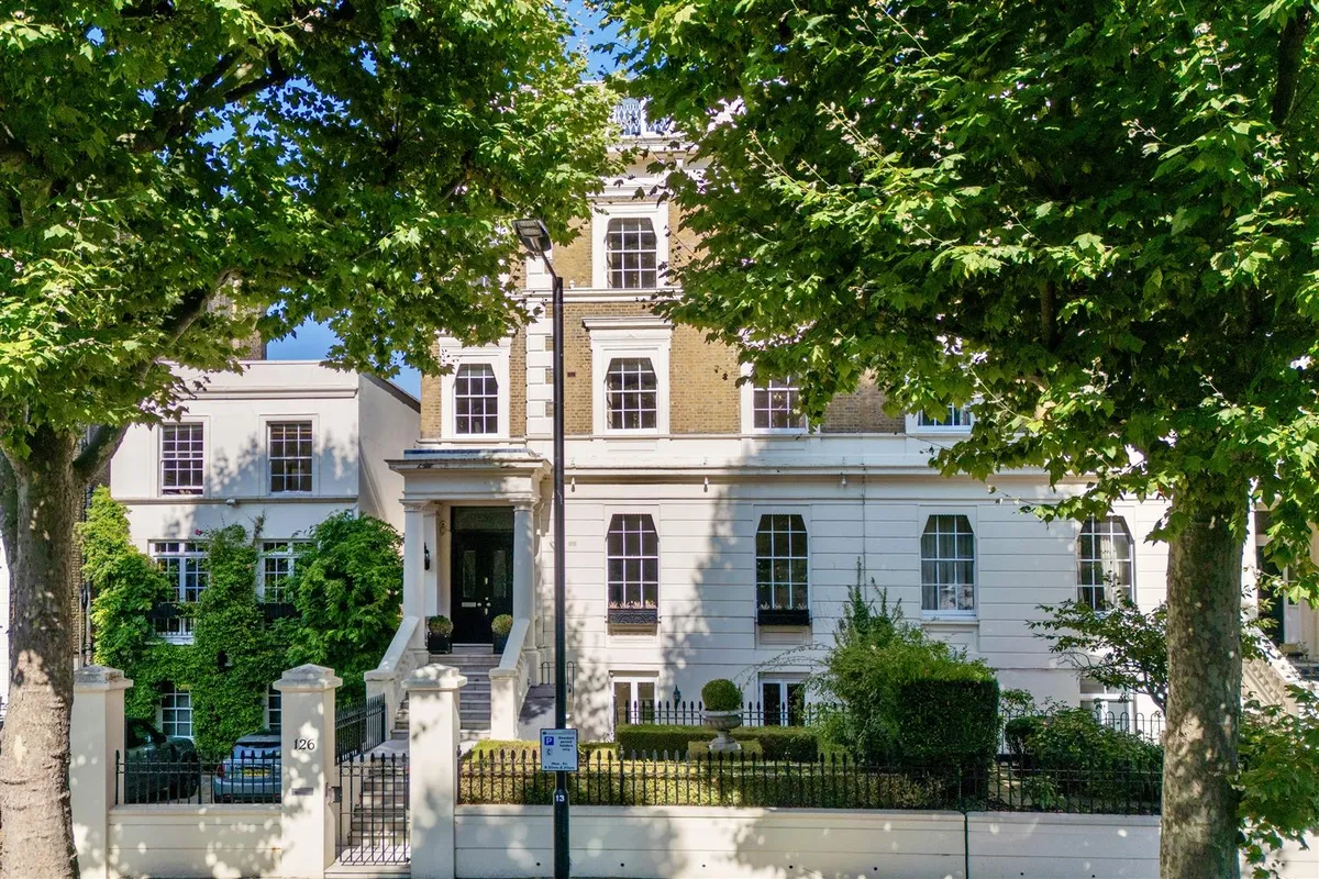 A £15.5M Grade II listed Victorian residence on Hamilton Terrace in St John’s Wood, featuring 7 bedrooms, 8,229 sq. ft., a 150 ft garden, secure parking, and luxury amenities.